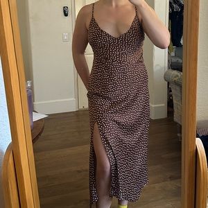 Urban Outfitters | Dresses | Urban Outfitters Silk Brown And White Polka Dot Midi Dress | Poshmark Urban Outfitters | Dresses | Urban Outfitters Silk Brown And White Polka Dot Midi Dress | Poshmark